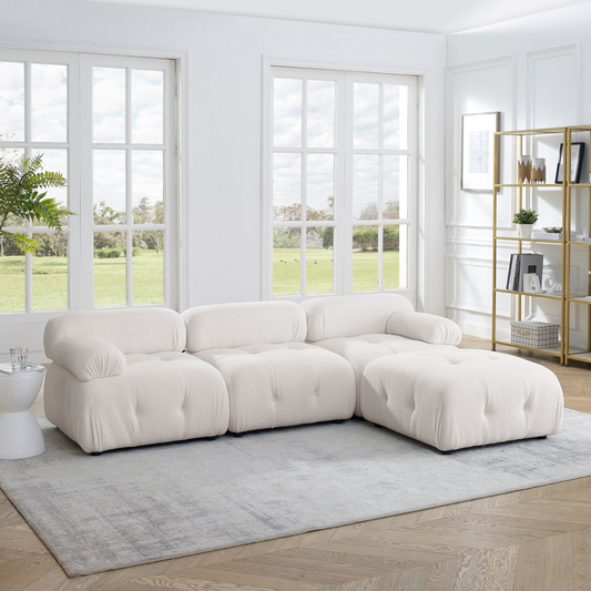 Eireann Modular Sectional Sofa, Ivory