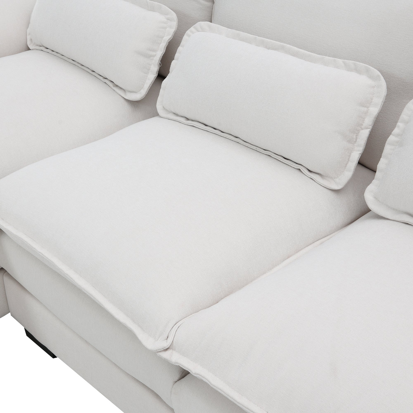 Mitch U-shaped Sectional Sofa with Waist Pillows