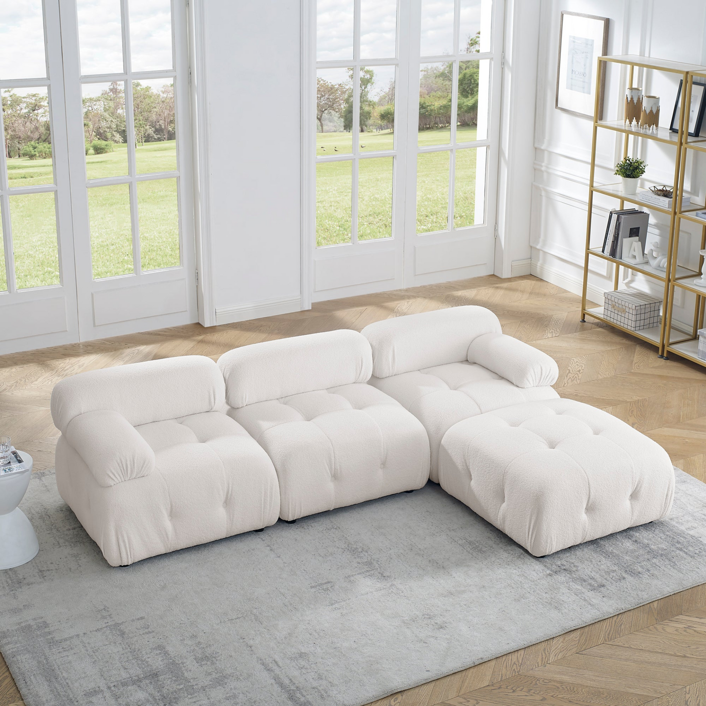 Eireann Modular Sectional Sofa, Ivory