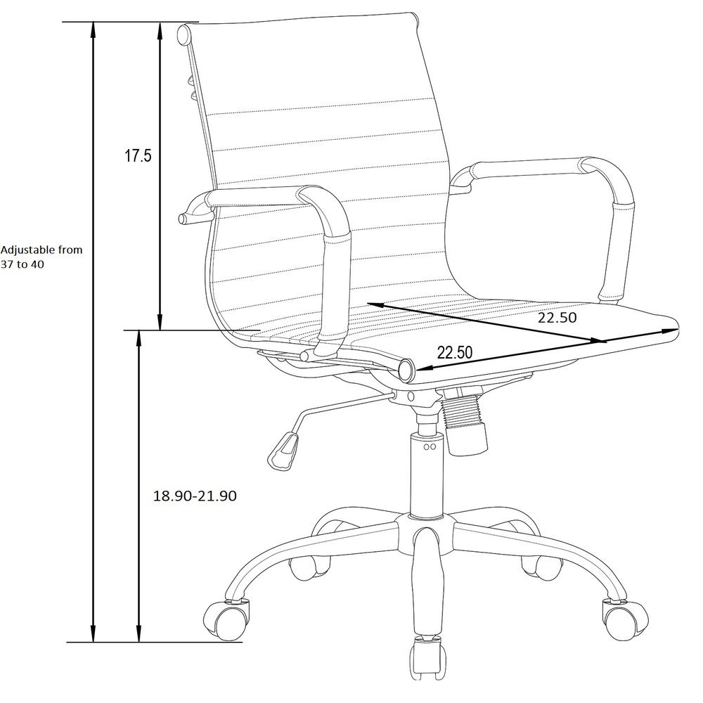 Harris Office Chair With Gold Frame