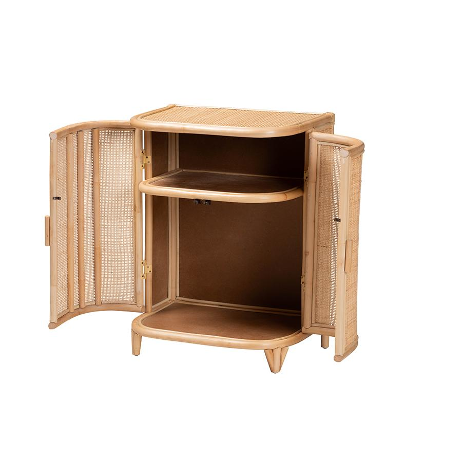 Yanka Bohemian Natural Rattan Storage Cabinet