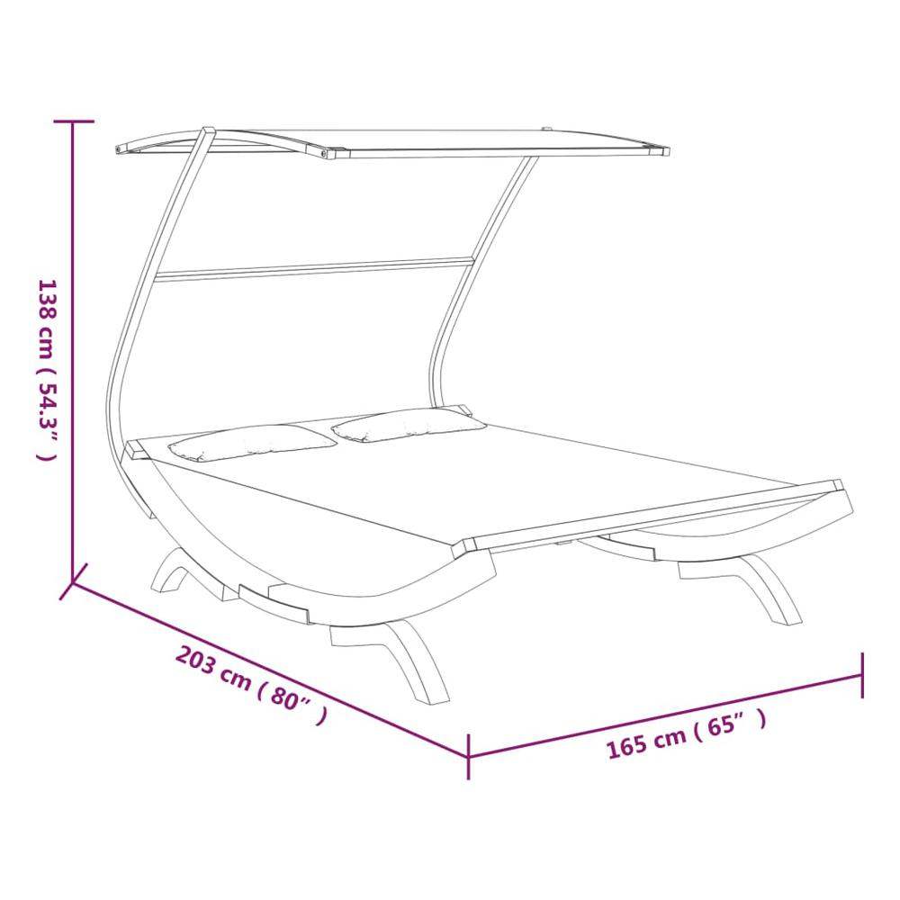 Zi Patio Lounge Bed with Canopy