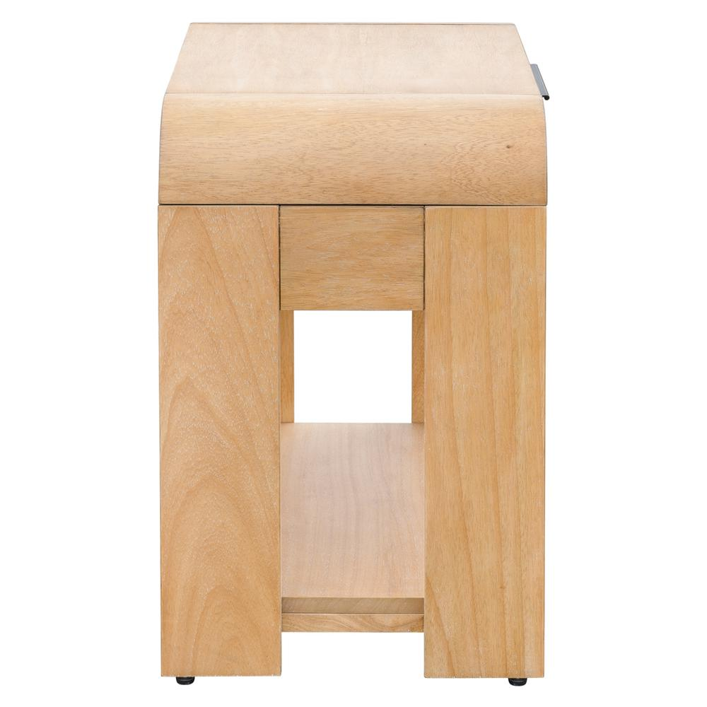 Modern One Drawer Waterfall Nightstand