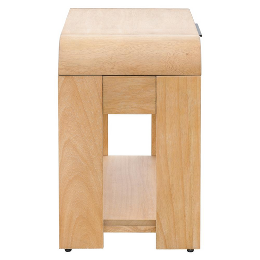 Modern One Drawer Waterfall Nightstand