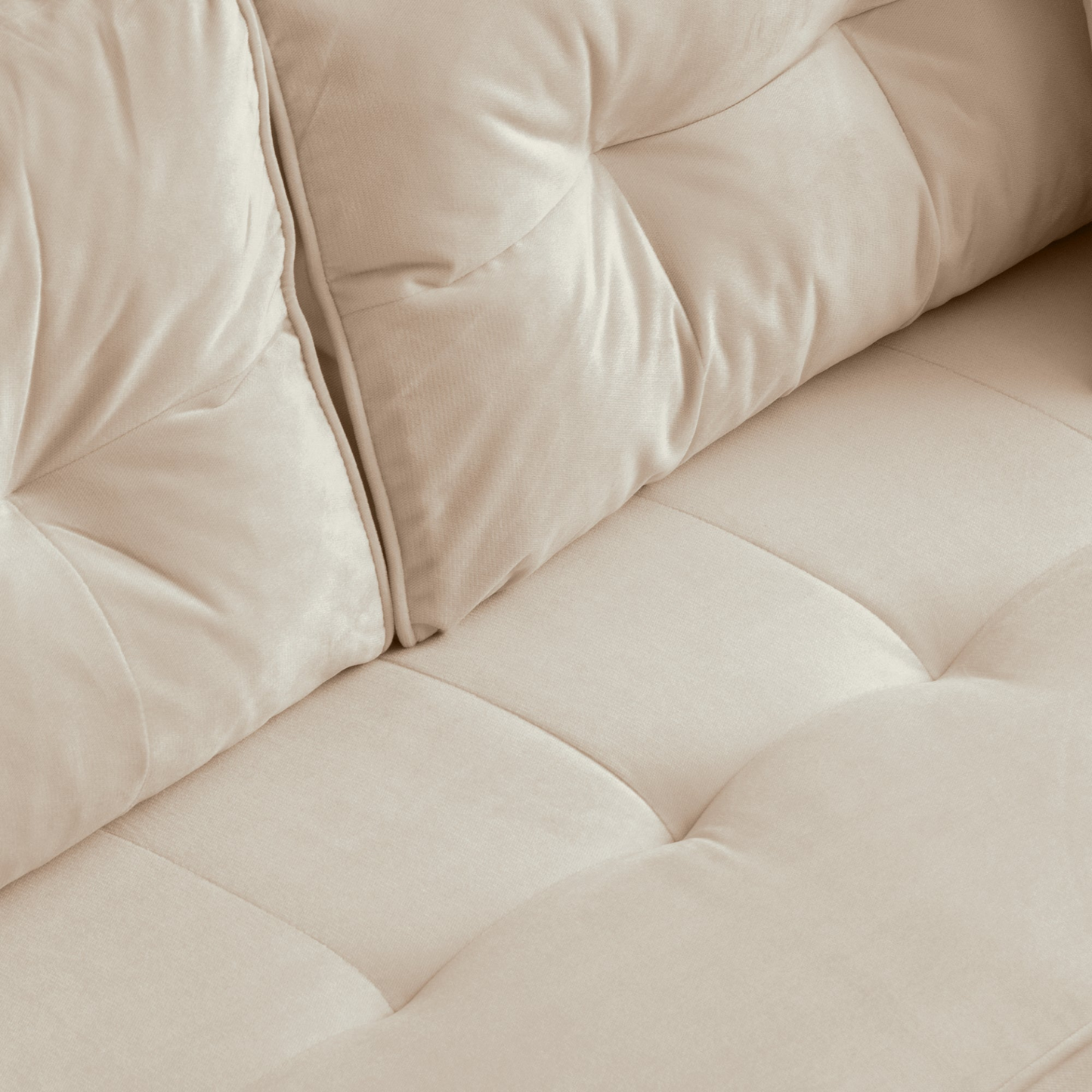 Taylor Velvet 3-Seater Sofa with 2 Pillows