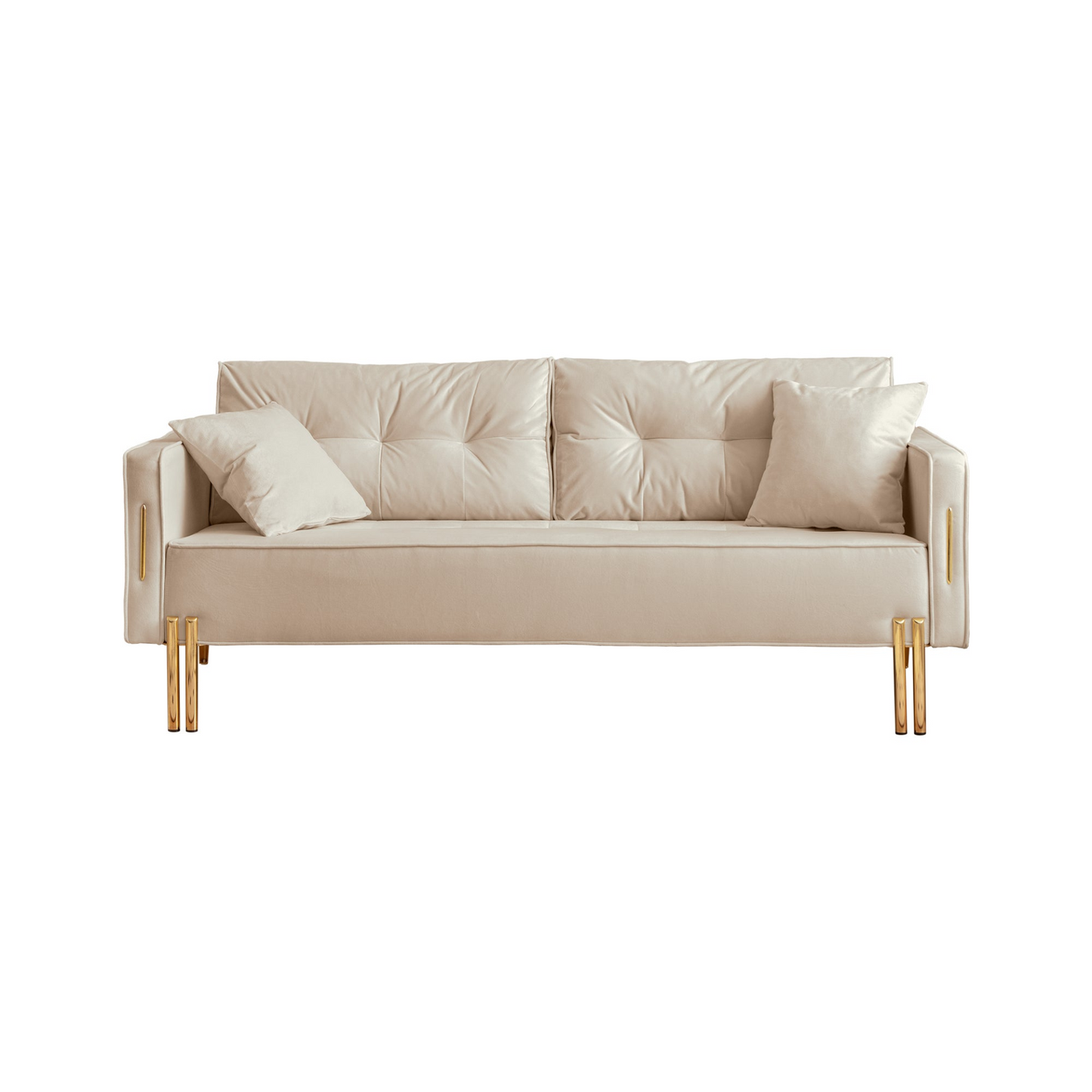 Taylor Velvet 3-Seater Sofa with 2 Pillows