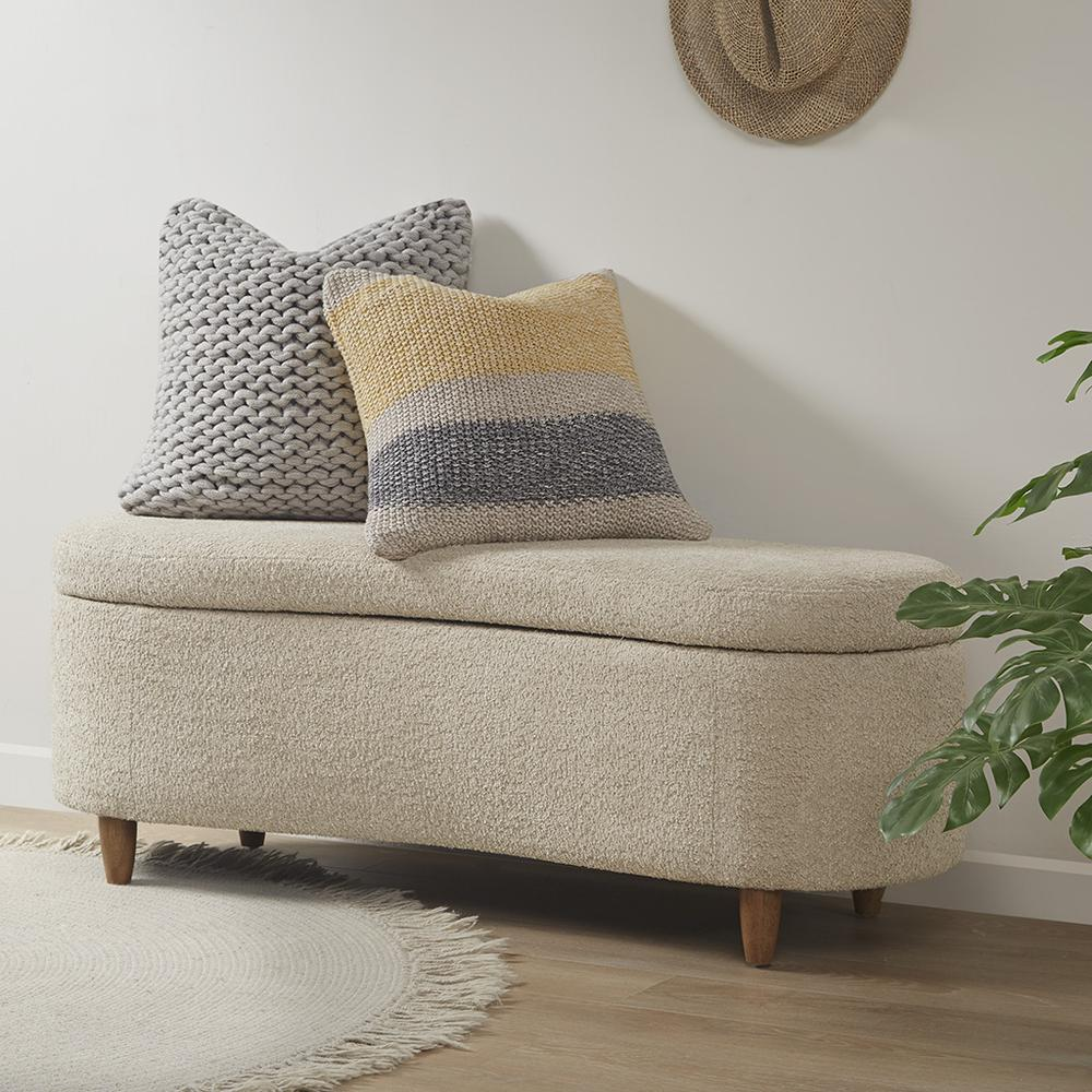 Beala Boucle Flip Top Storage Bench