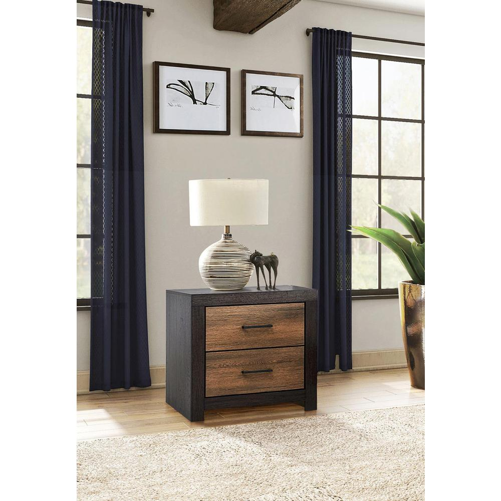 Dewcrest 2-drawer Nightstand Caramel and Licorice