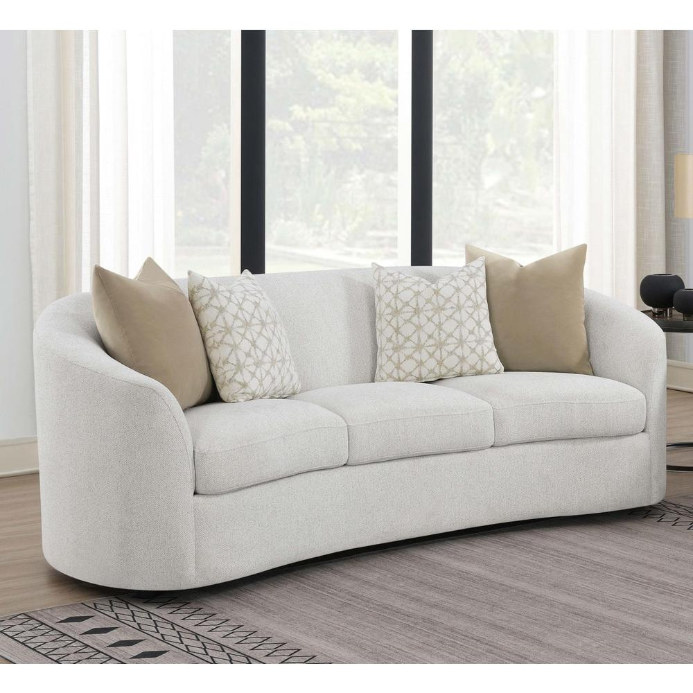 Rainn Upholstered Tight Back Sofa Latte