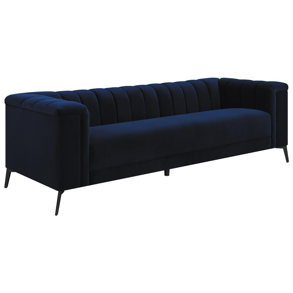 Chalet Tuxedo Arm Sofa Blue