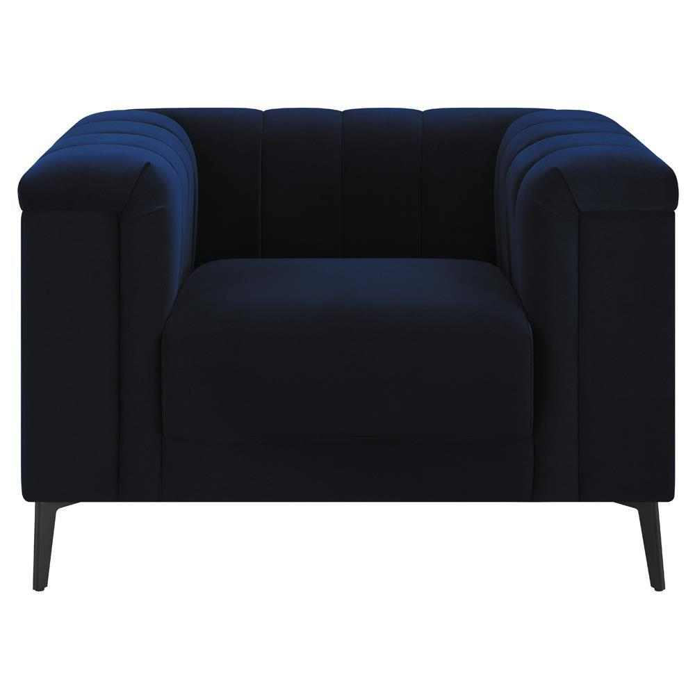 Chalet Tuxedo Arm Chair Blue