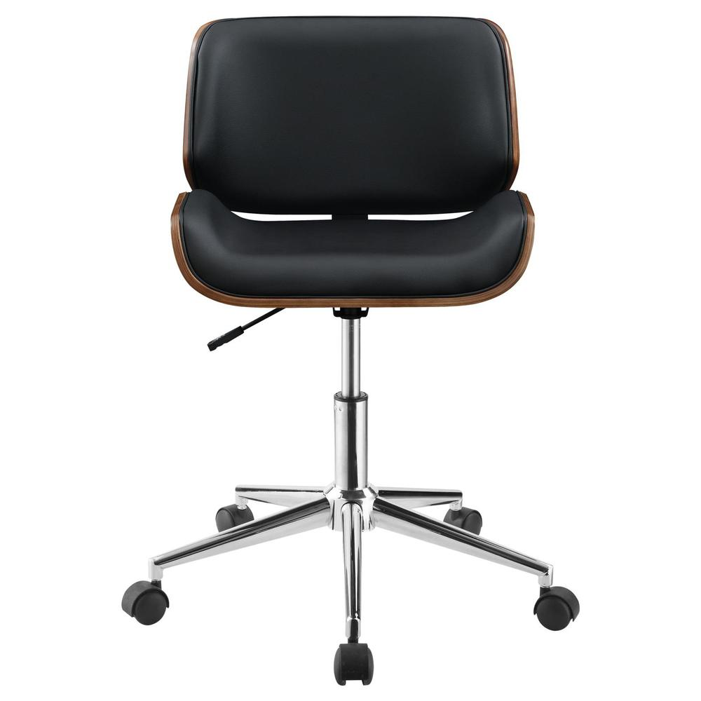 Addington Adjustable Height Office Chair Black and Chrome