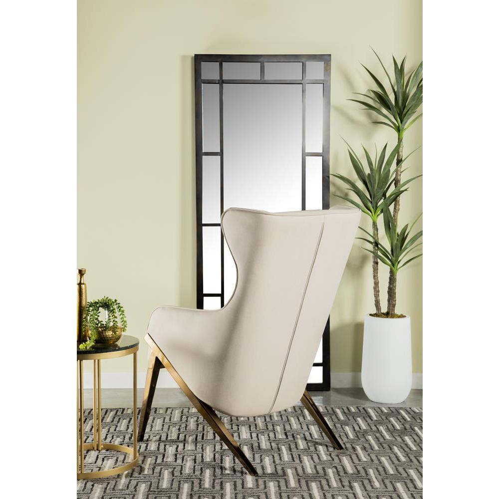 Walker Upholstered Accent Chair Cream and Bronze