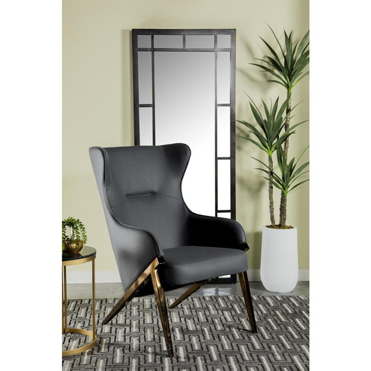 Walker Upholstered Accent Chair Slate and Bronze