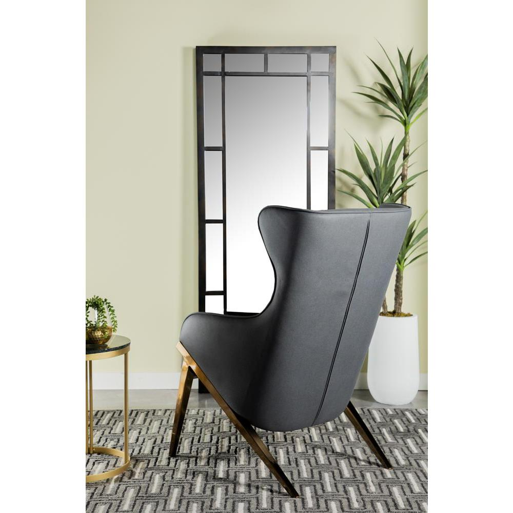 Walker Upholstered Accent Chair Slate and Bronze