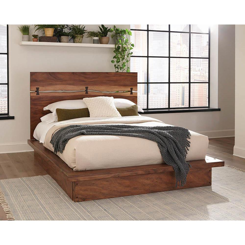 Winslow Eastern King Bed Smokey Walnut and Coffee Bean