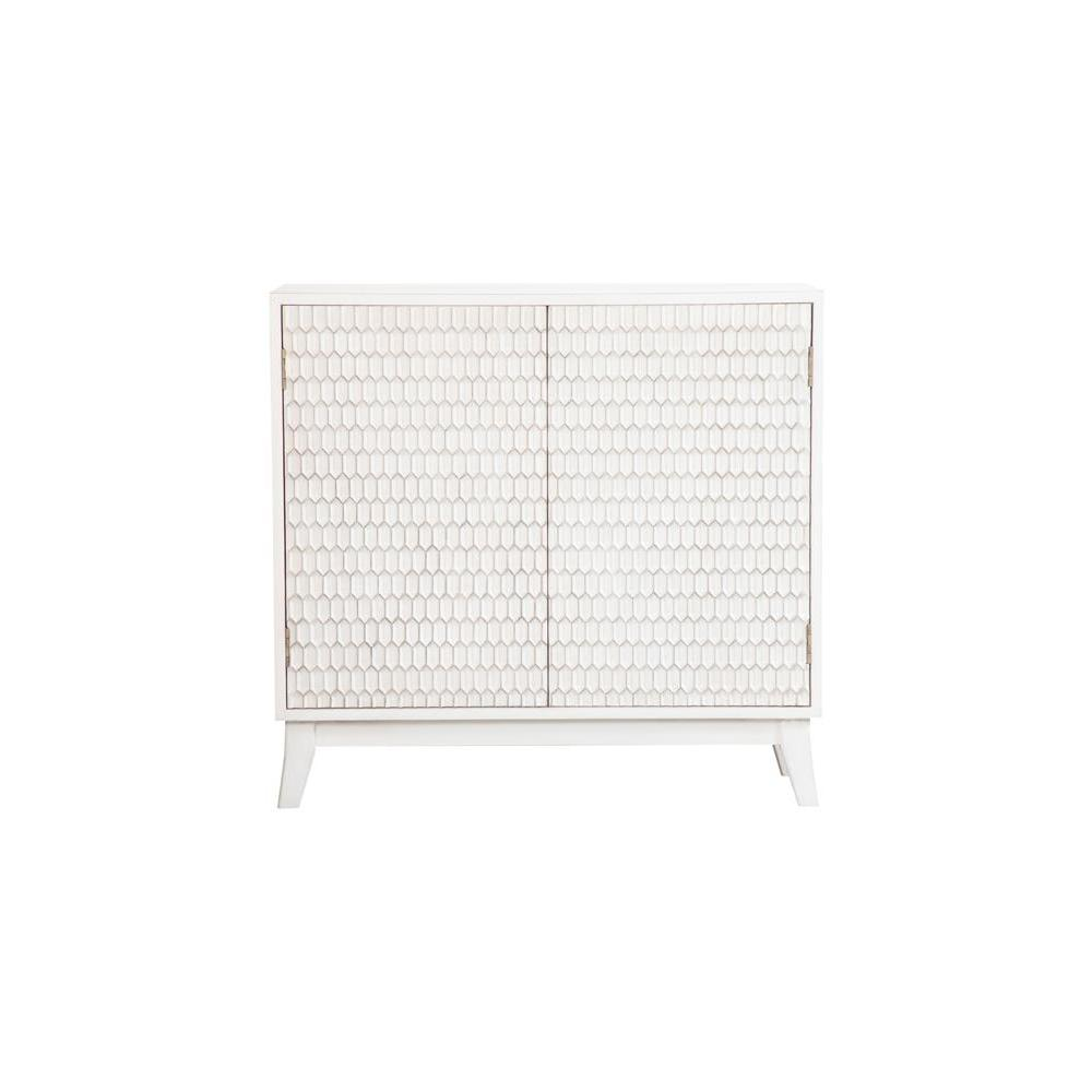 Gambon Rectangular 2-door Accent Cabinet White