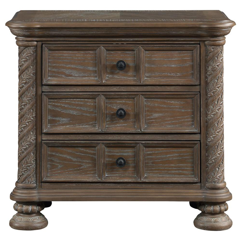 Emmett 3-drawer Nightstand Walnut