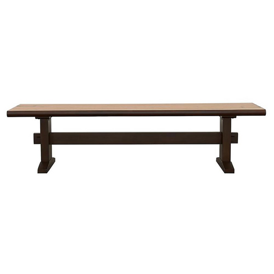 Bexley Trestle Bench Natural Honey and Espresso