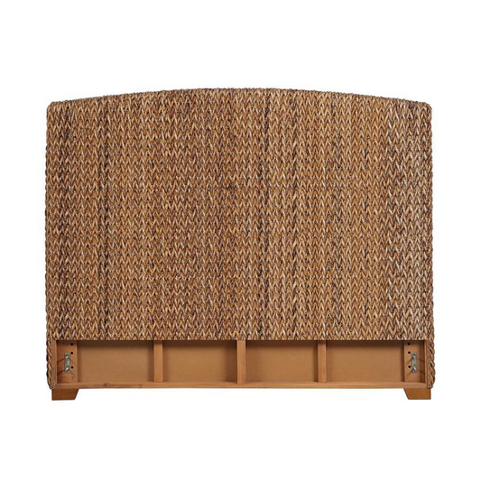 Laughton Hand-Woven Banana Leaf Eastern King Headboard Amber