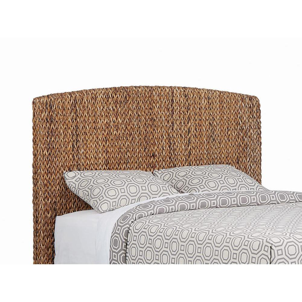 Laughton Hand-Woven Banana Leaf Eastern King Headboard Amber