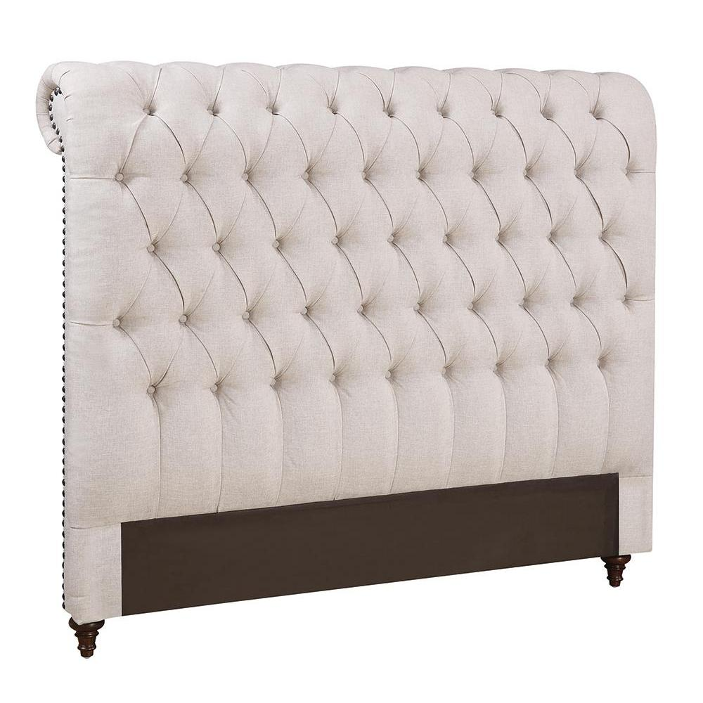 Devon Tufted Upholstered California King Headboard Beige