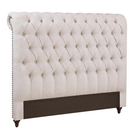 Devon Tufted Upholstered Full Headboard Beige