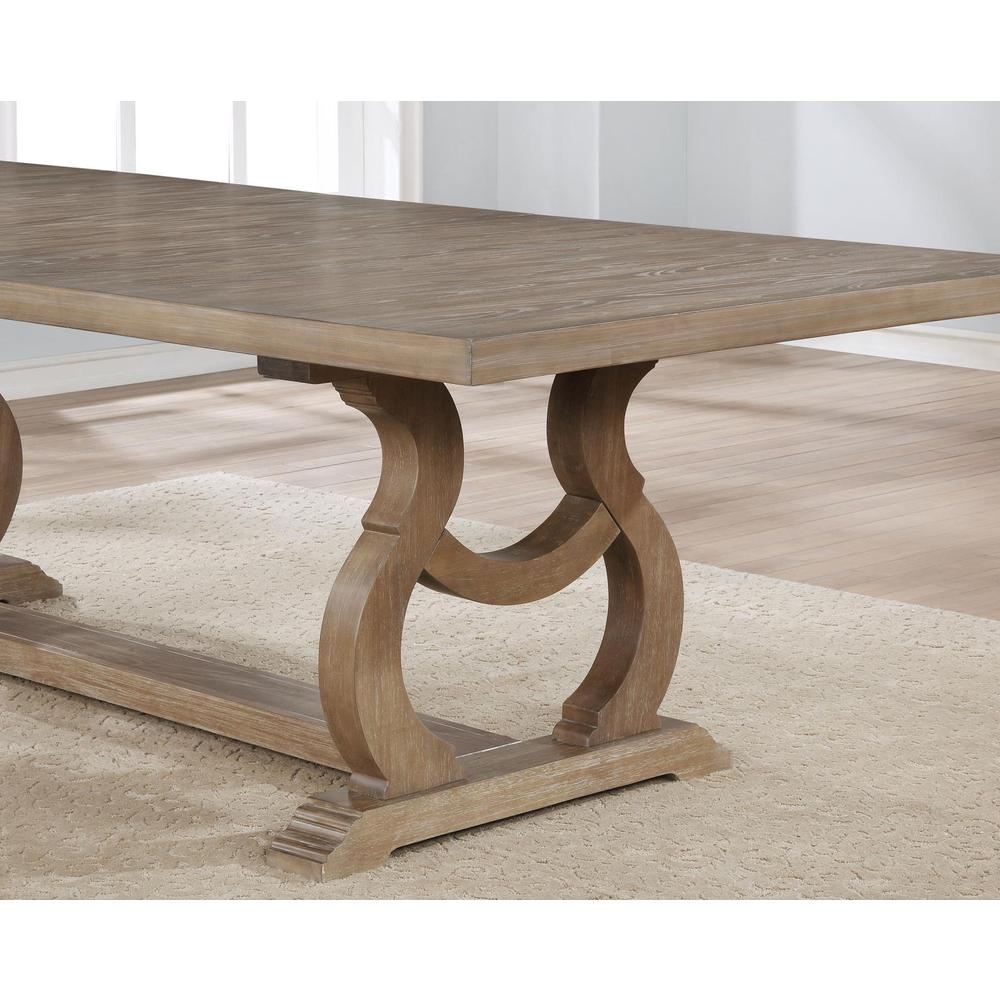 Brockway Trestle Dining Table Barley Brown