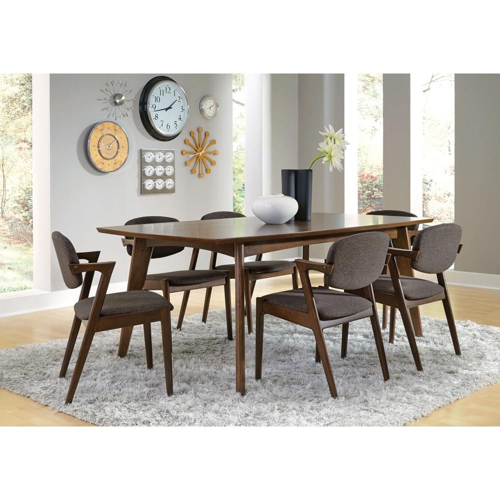 Malone 5-piece Dining Room Set Dark Walnut and Brown