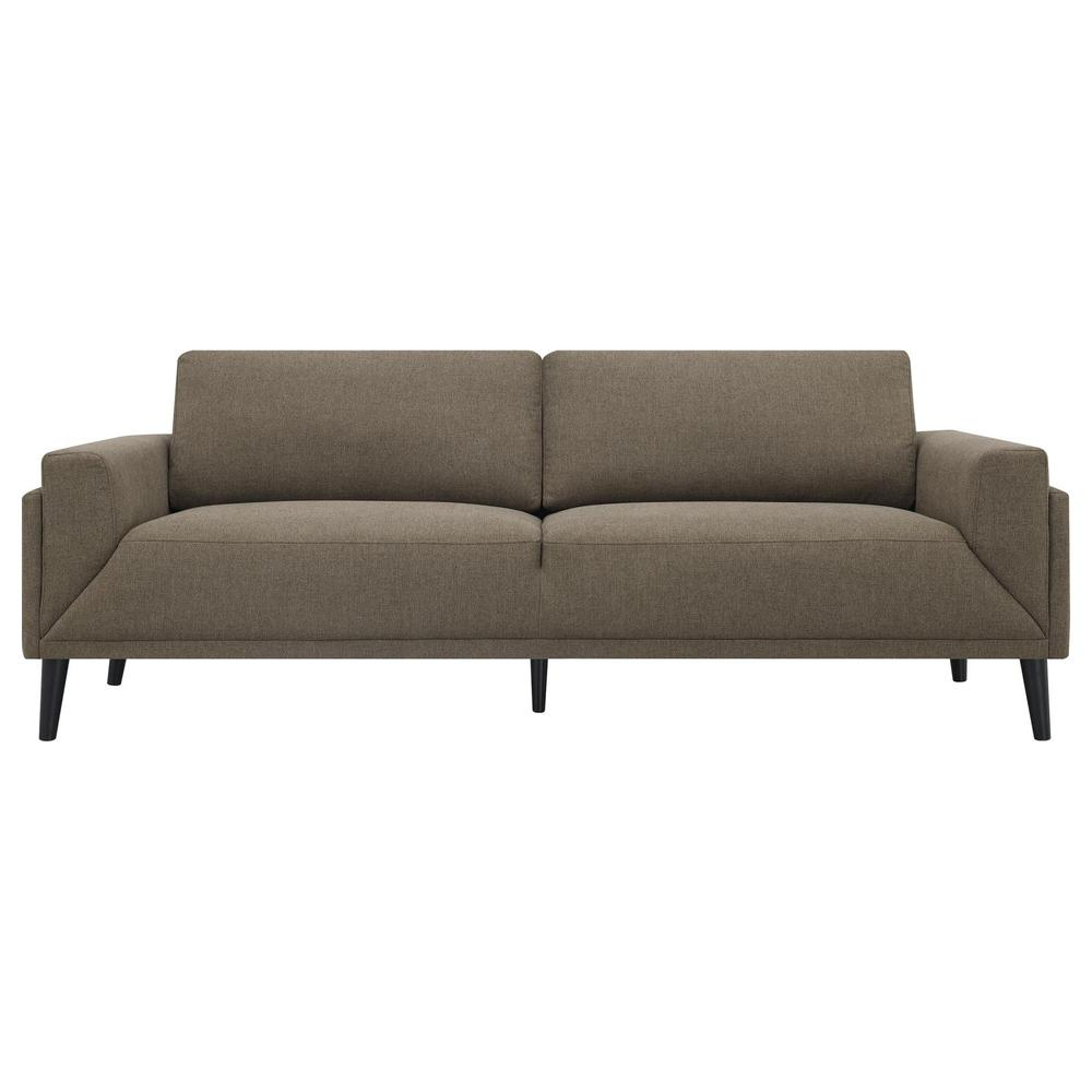 Rilynn Upholstered Track Arms Sofa Brown