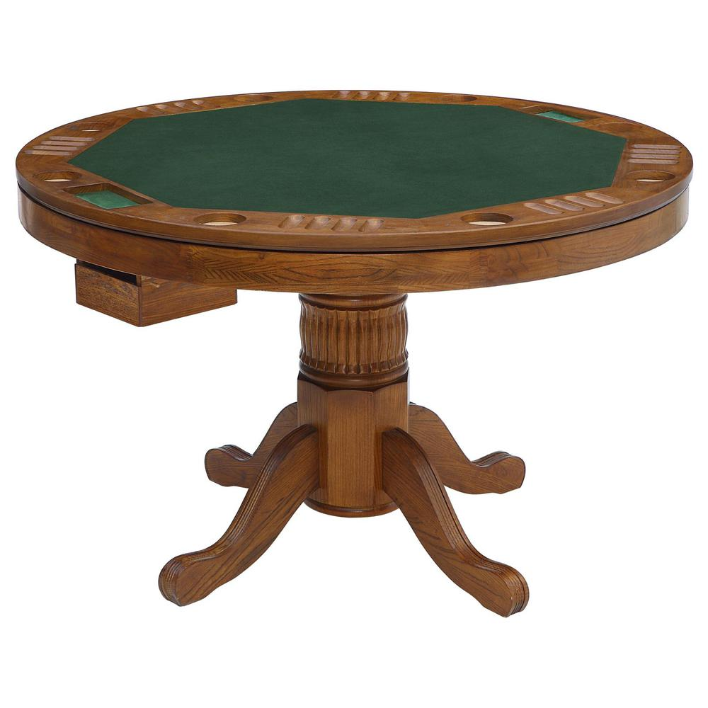 Mitchell 5-piece Game Table Set Amber and Brown