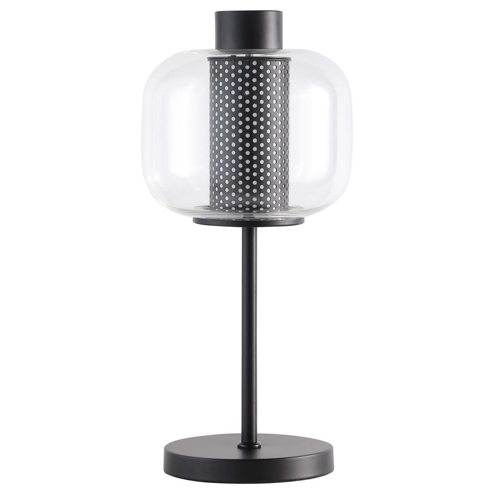 Ingrid Glass Shade Table Lamp Black