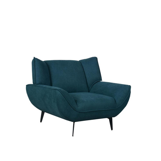 Acton Upholstered Flared Arm Chair Teal Blue