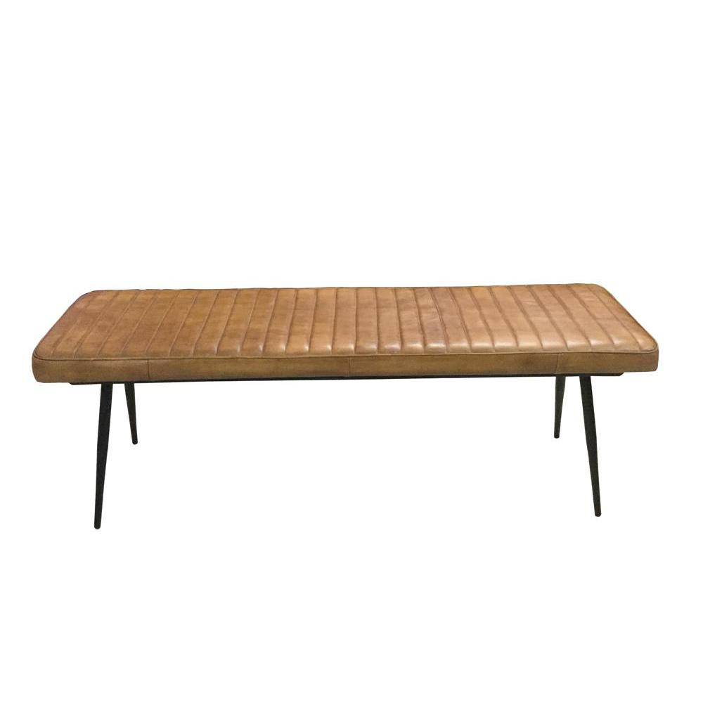 Misty Cushion Side Bench Camel and Black