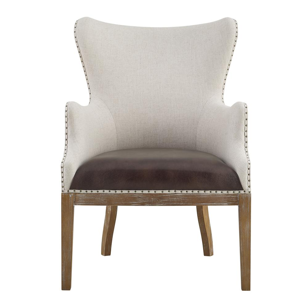 George Two Tone Wingback Accent Chair