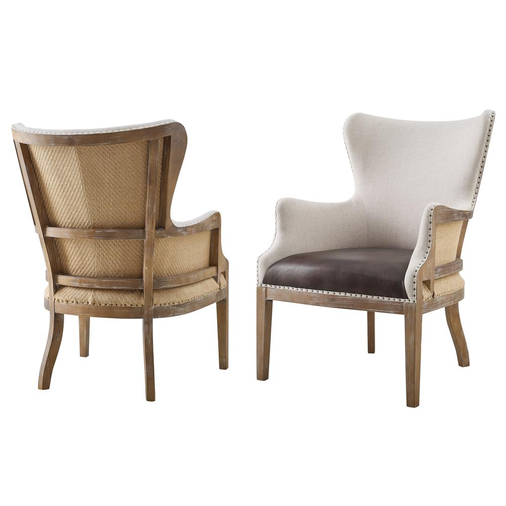 George Two Tone Wingback Accent Chair