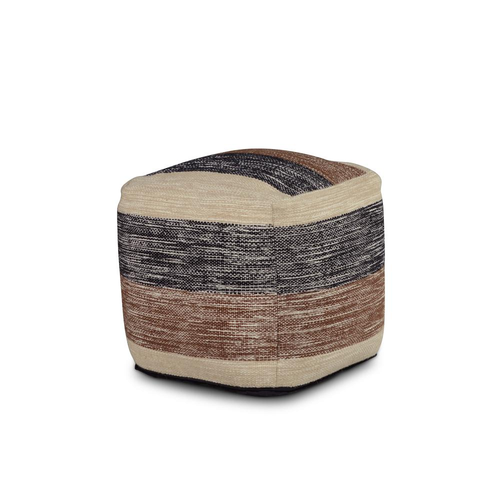 Jamal Square Handwoven Pouf