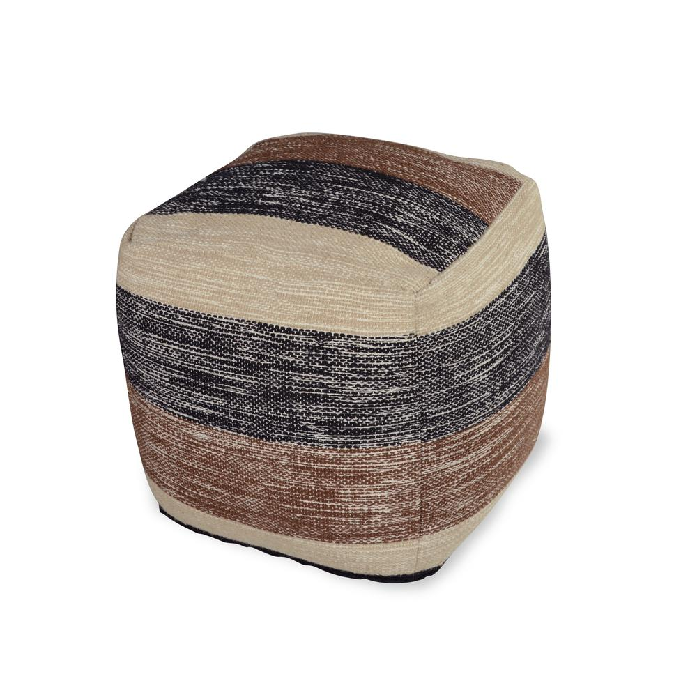 Jamal Square Handwoven Pouf