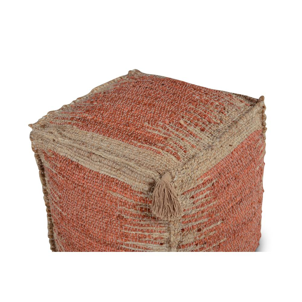 Jafar Square Handwoven Jute Pouf