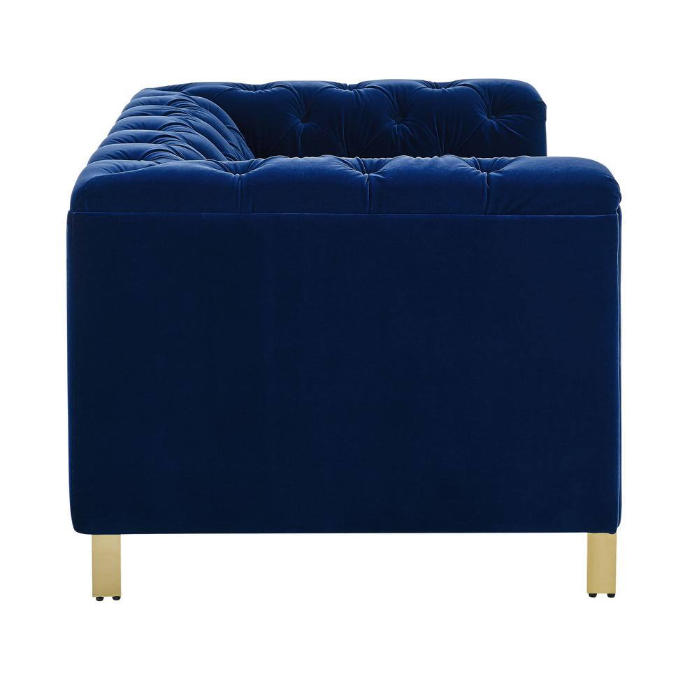 Charlene Blue Velvet Loveseat