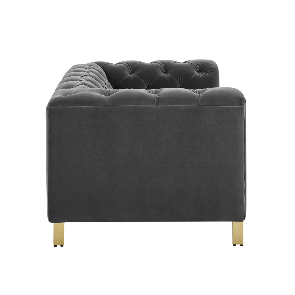 Charlene Gray Velvet Loveseat