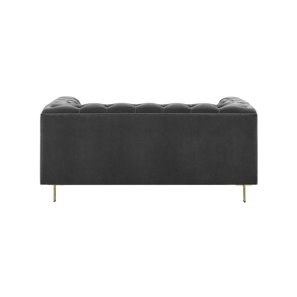 Charlene Gray Velvet Loveseat