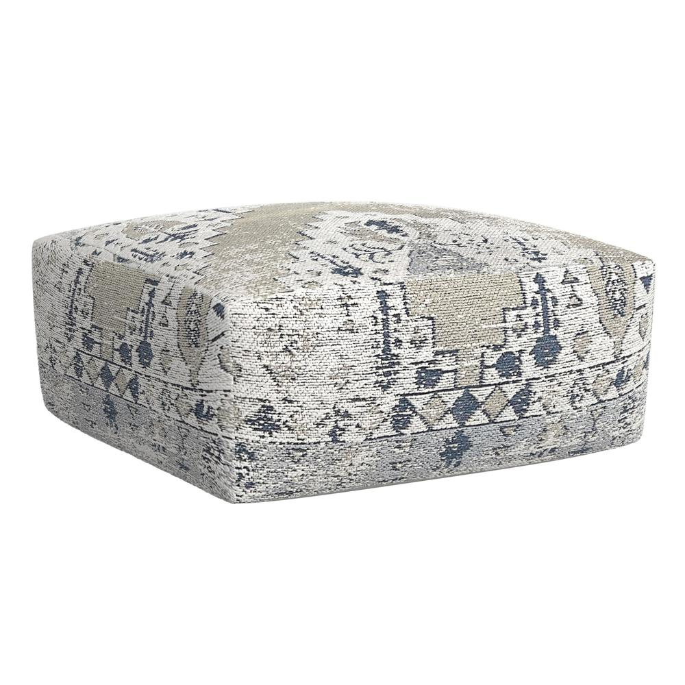 Kira Jacquard Woven Fabric Printed Pouf