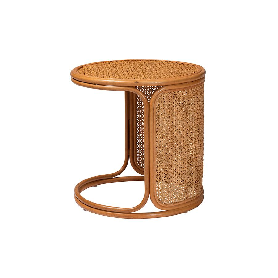 Eldon Bohemian Honey Rattan Large End Table