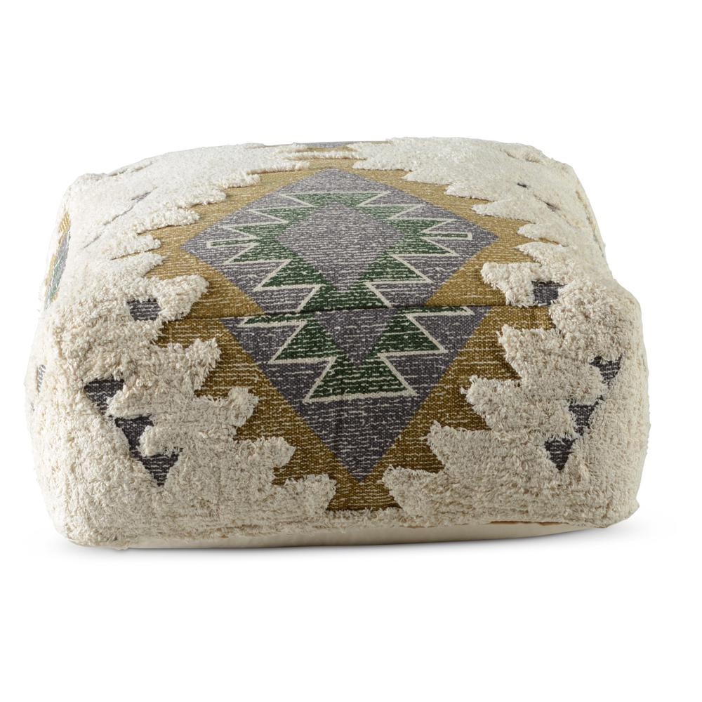 Lyssa Jacquard Fabric Pouf