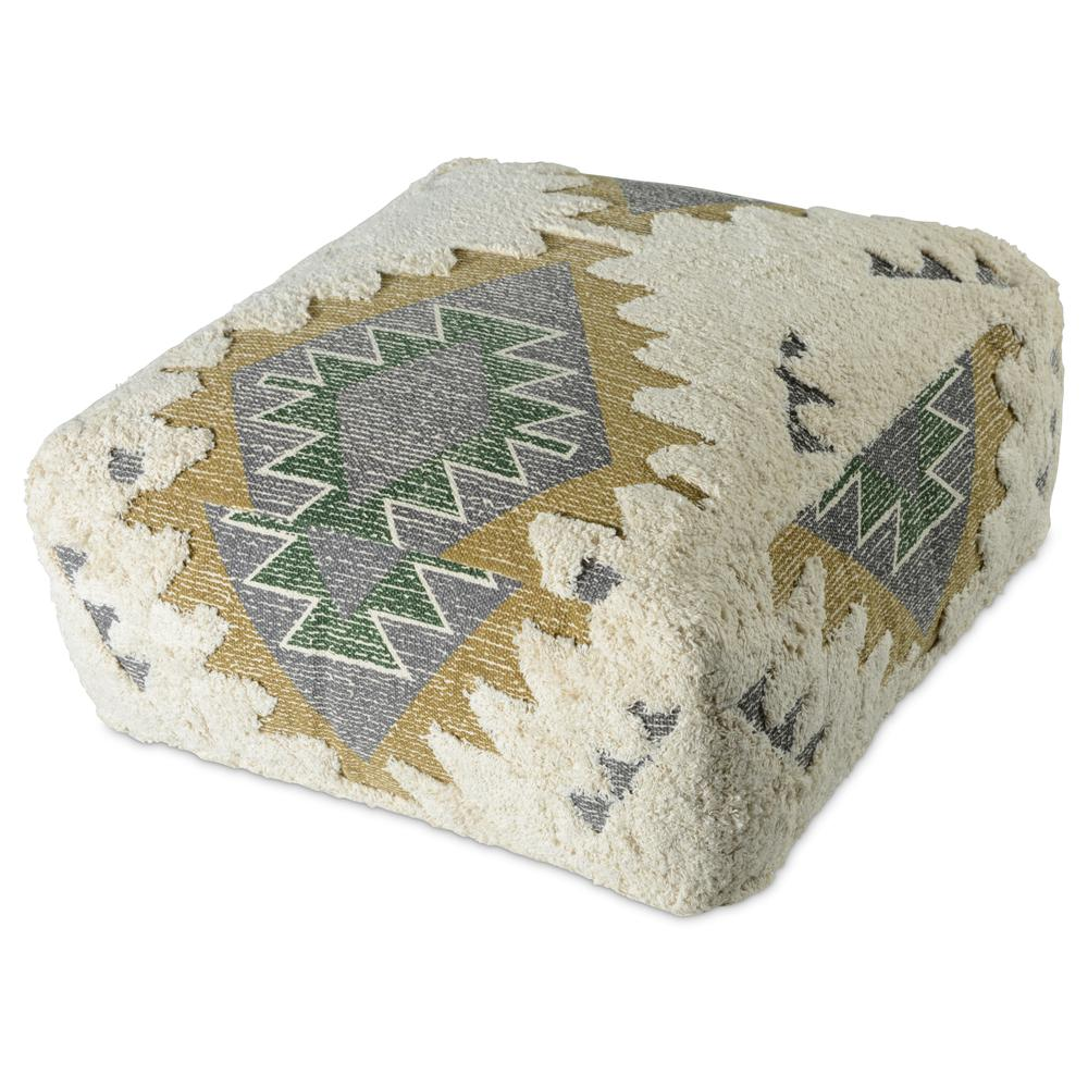 Lyssa Jacquard Fabric Pouf