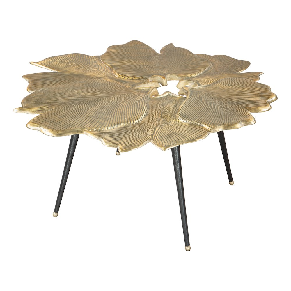 Gingko Coffee Table Antique Brass