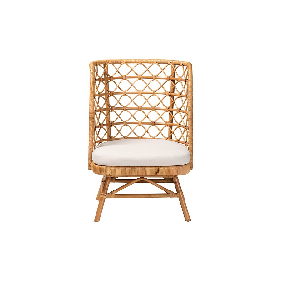 Tania Bohemian Light Honey Rattan Accent Chair