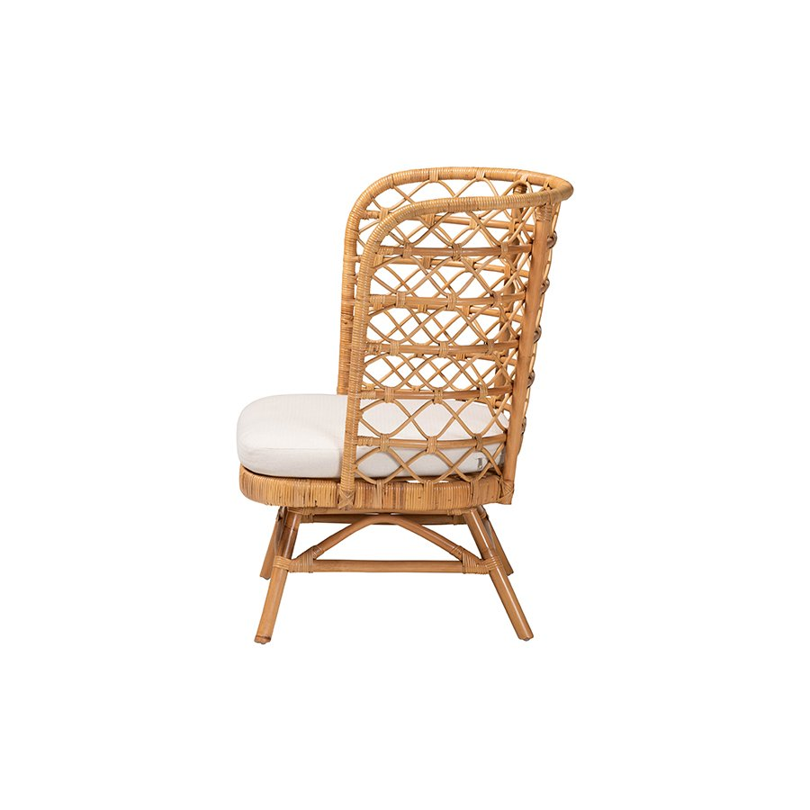 Tania Bohemian Light Honey Rattan Accent Chair