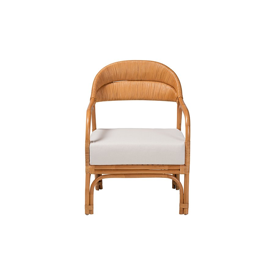 Marisa Bohemian Light Honey Rattan Arm Chair